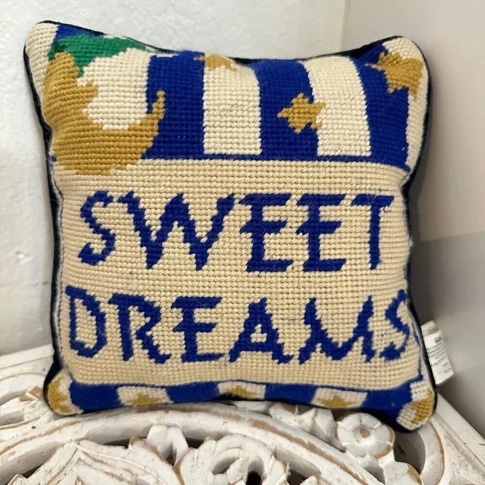 Ganz needlepoint sweet dreams pillows